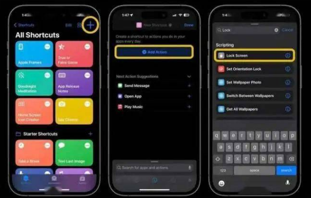 盐亭苹果14锁屏维修店分享iPhone14升级iOS16.4后如何创建锁屏快捷方式 